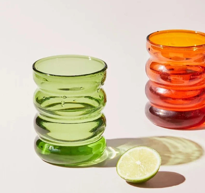 Creative Ripple Glass Cup Drinkware