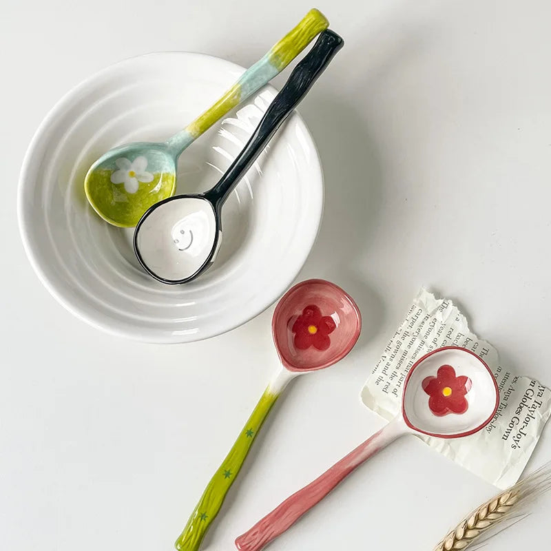 Cute Ceramic Hand Painted Spoon