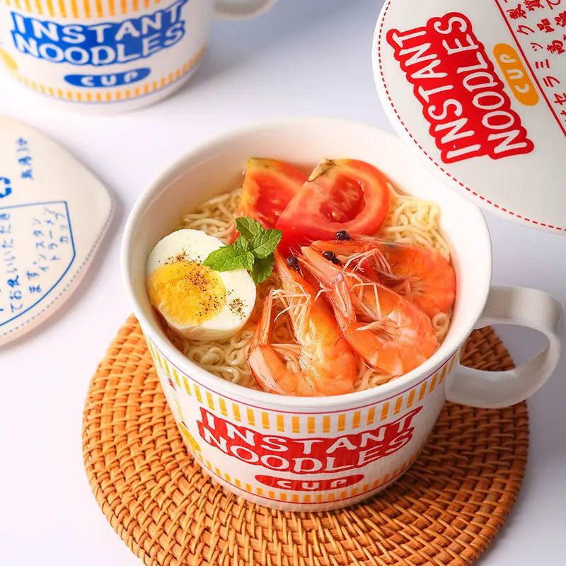 Creative Instant Noodles Ceramic Cup Bowl