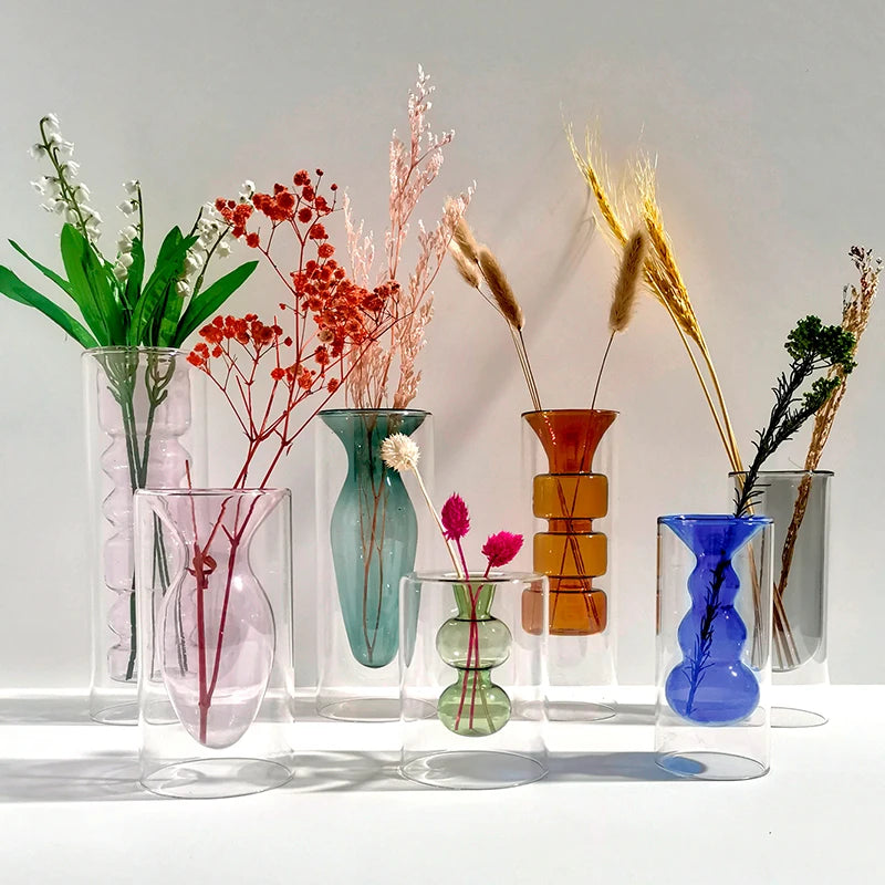 Creative Double-layer Colourful Vases