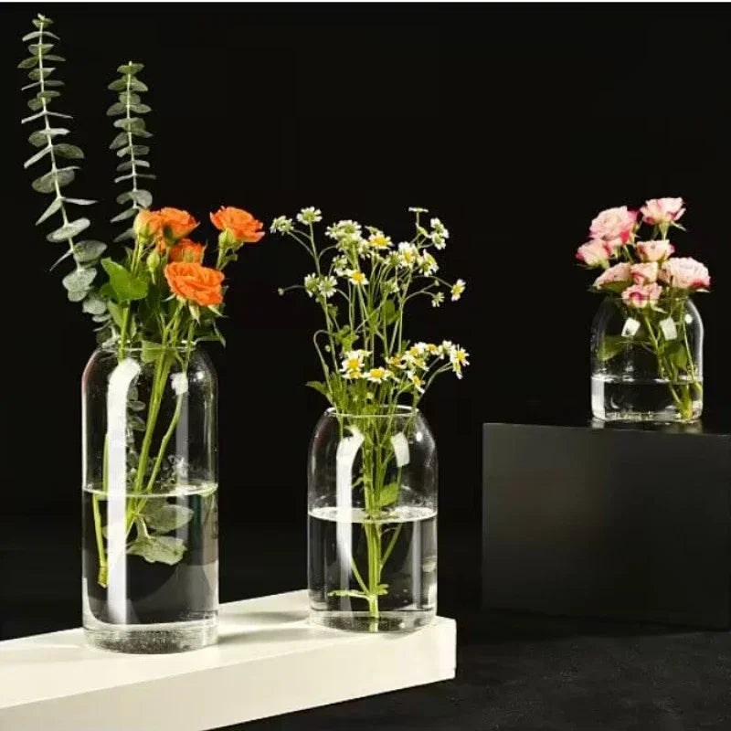 Clear Glass Tabletop Flower Vases