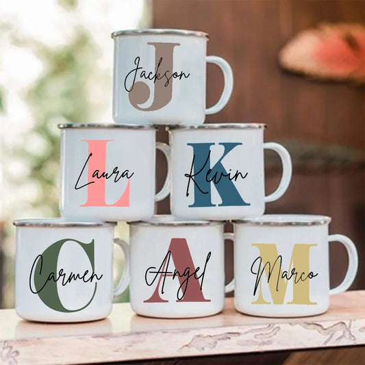 Personalized Mug Initial with Name Coffee Cup - Perfect for gits