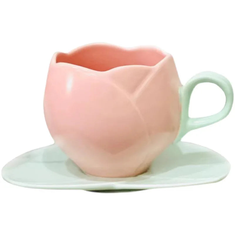 Tulip Shaped Ceramic Teacup