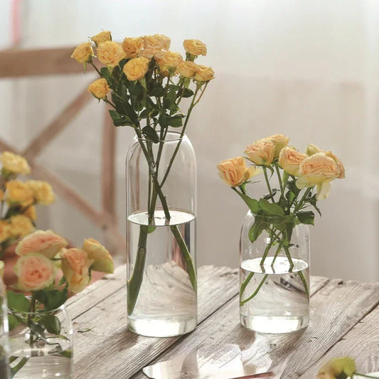 Clear Glass Tabletop Flower Vases