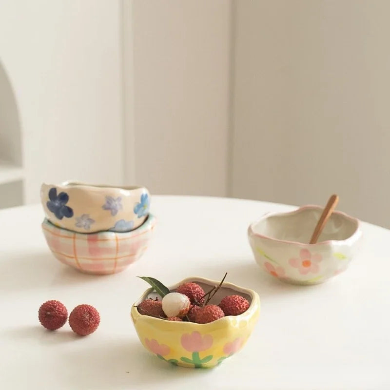 Creative Hand Pinched Irregular Ceramic Bowl