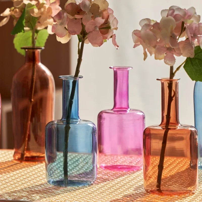 Colourful Glass Candle Holder and Vases