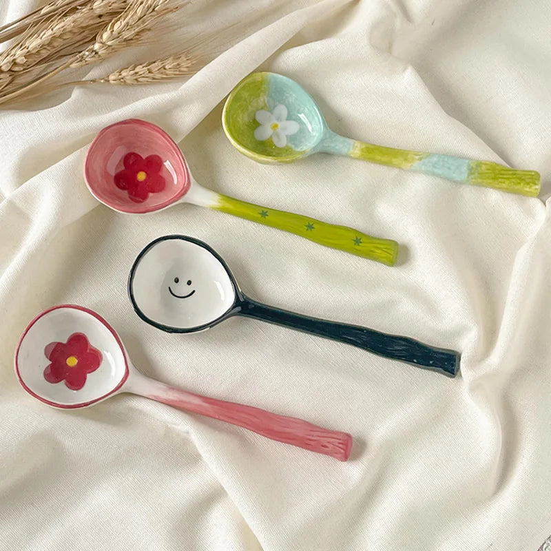 Cute Ceramic Hand Painted Spoon