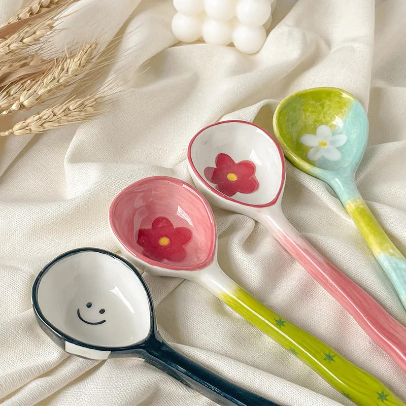 Cute Ceramic Hand Painted Spoon